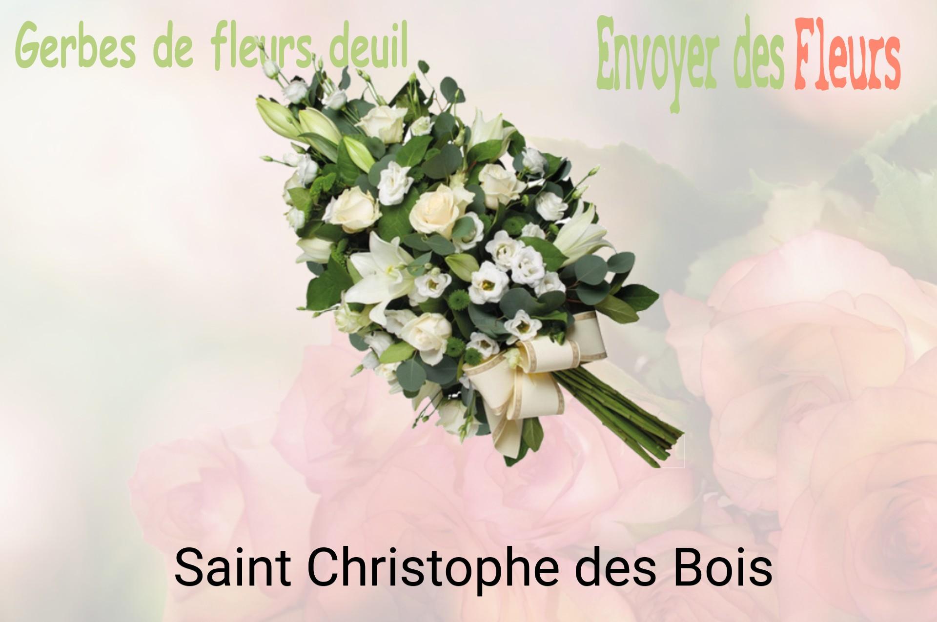 Gerbe de fleurs de deuil livrée à Saint-Christophe-des-Bois